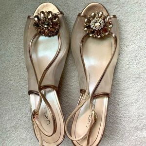 Gorgeous Caparros jeweled evening heels